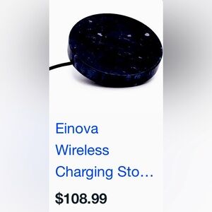 EINOVA GENUINE BLACK MARBLE FAST WIRELESS CHARGING STONE